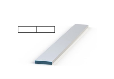 Правило алюминиевое, прямоугольного сечения, усиленная кромка с двух сторон - фото 5110